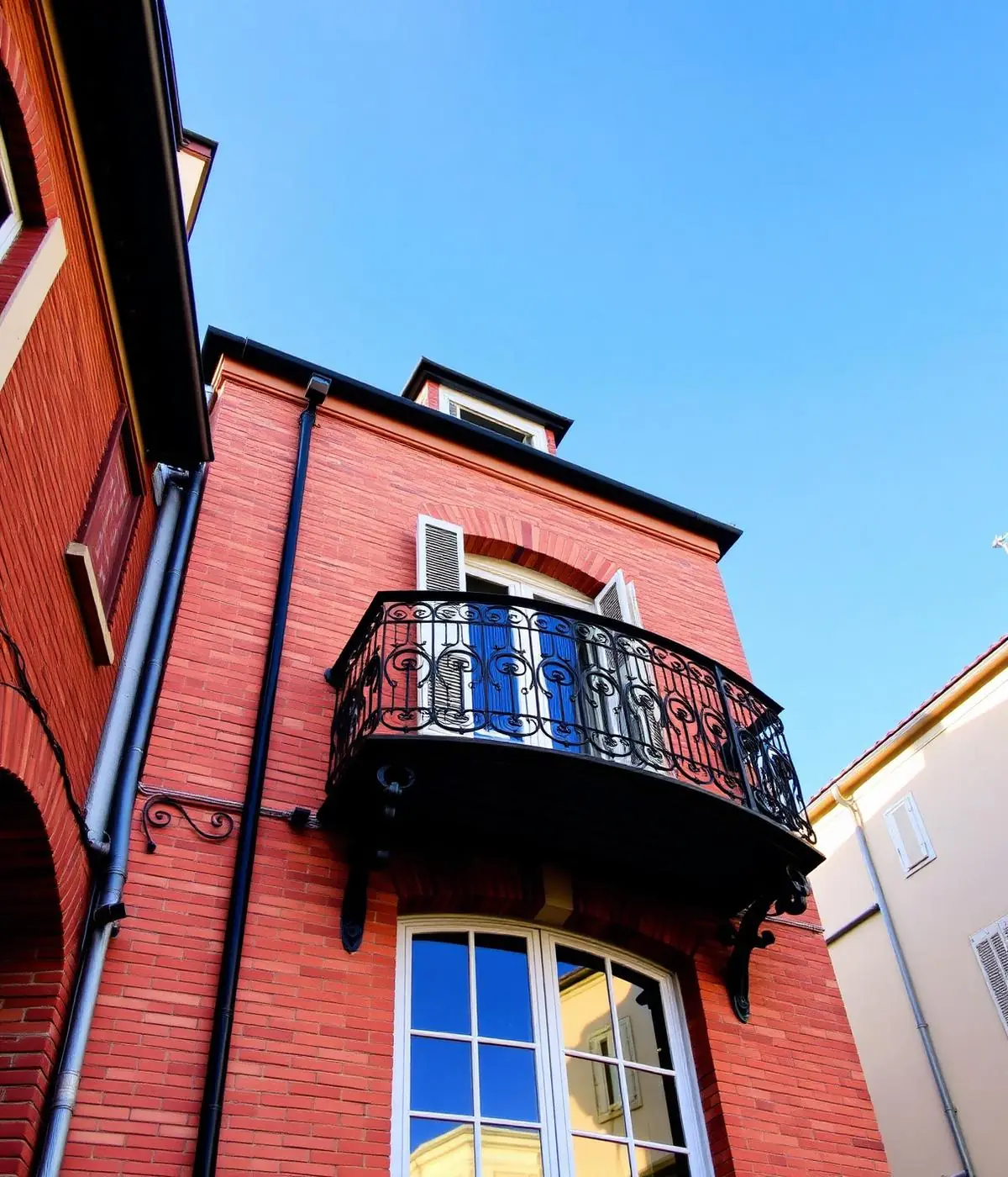Façade en briques roses à Toulouse pour location courte durée